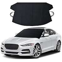 Windshield Cover for Ice and Snow | Enhanced 600D Oxford Fabric Windshield Frost Cover for Any Weather | Water, Heat & Sag-Proof Car Windshield Snow Cover | Standard (69 x 42 inches)