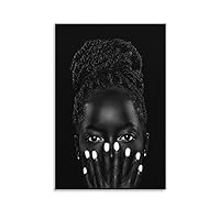Black And White Minimalist Posters African Girl Posters Hot Girl Posters Canvas Prints Canvas Wall Art Picture Prints Wallpaper Family Living Room Decor Posters 24x36inch(60x90cm)