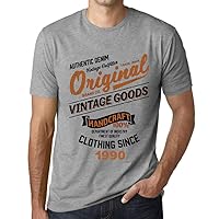 Men's Graphic T-Shirt Original Vintage Clothing Since 1990 34th Birthday Anniversary 34 Year Old Gift 1990