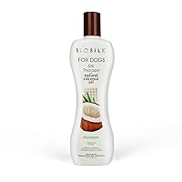 for Dogs Silk Therapy Shampoo with Natural Coconut Oil | Coconut Dog Shampoo, Sulfate and Paraben Free Natural Shampoo for Dogs, 12 Fl Oz Made in The USA,Beige