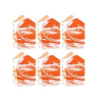 Makeup Foundation Sponge Makeup puff Powder Smooth Beauty Cosmetic make up sponge beauty tools Gifts,H Orange 6pcs