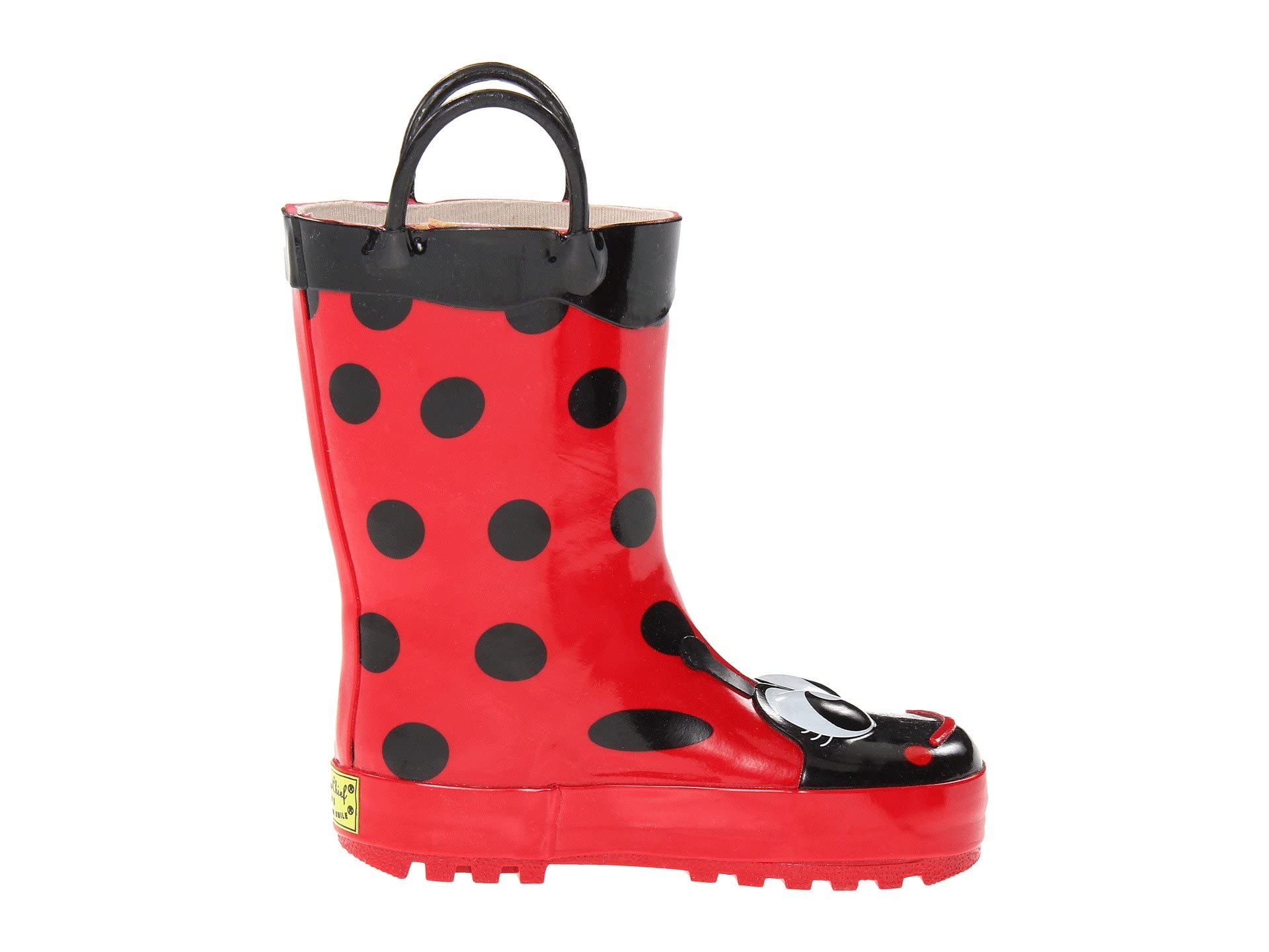 Western Chief Girls Waterproof Printed Rain Boot with Easy Pull on Handles