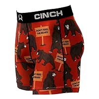 Cinch Western Underwear Mens Boxer Briefs Bears Logo MXY6002028