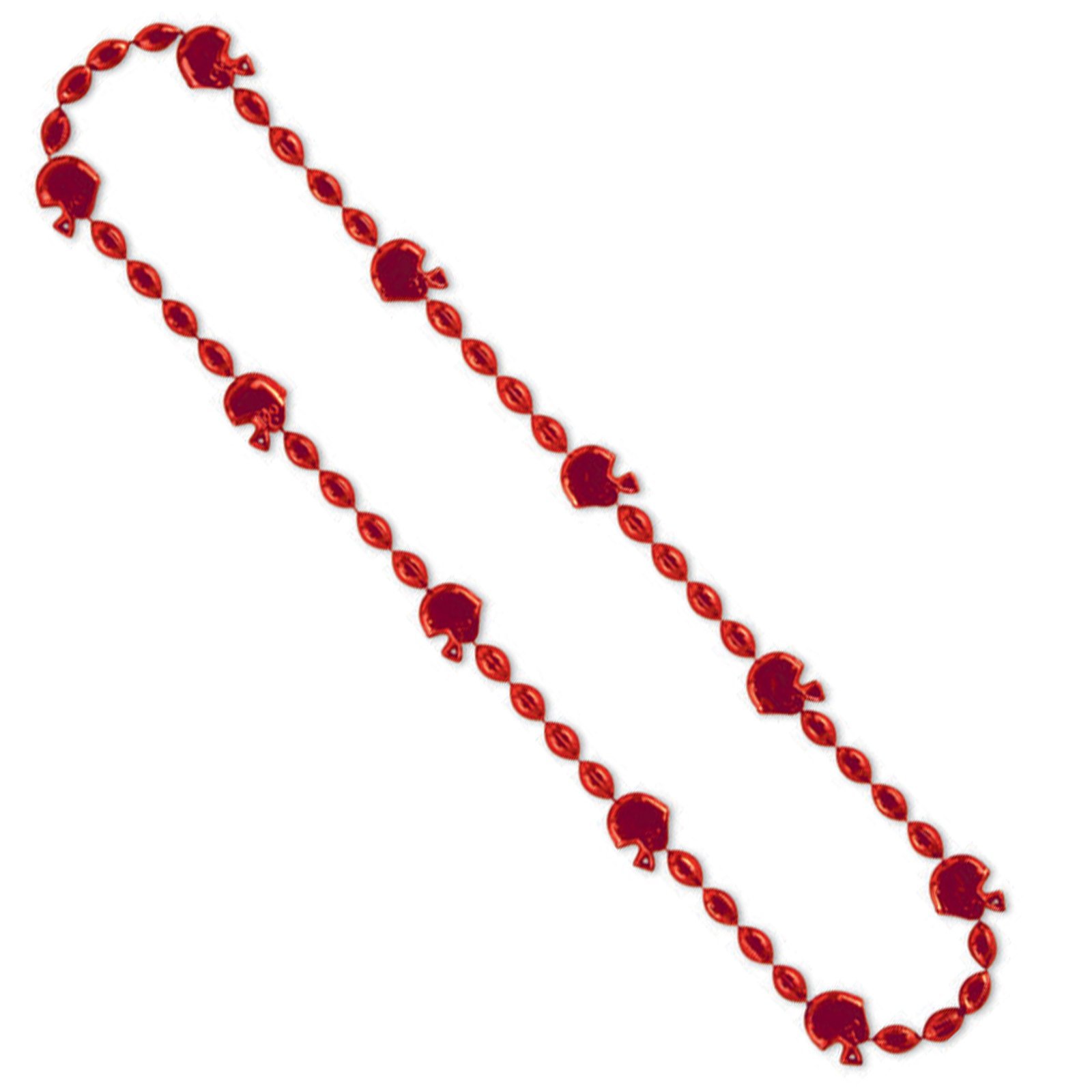 Football Beads (red) Party Accessory  (1 count) (1/Card)