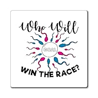 Who Will Win The Race Funny Gender Announcement Shirt Magnets 3