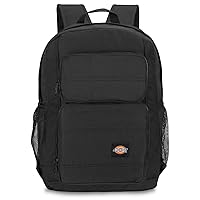 Dickies Tradesman Backpack Extra Large Capacity Logo Water Resistant Casual Daypack for Travel Fits 15.6 Inch Notebook (Black)