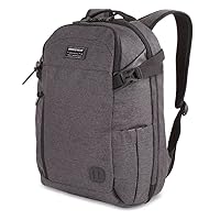 SwissGear Hybrid Travel Laptop Backpack, Heather Grey, 18-Inch