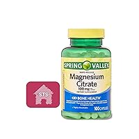 Spring Valley - Magnesium Citrate 100 mg, Rapid-Release, 100 Capsules + STS Sticker.