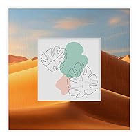 Desert Pattern 5x5 Picture Frames by Plexiglass Made of Solid Wood, Display Pictures 11x14 for Table Top and Wall Mounting-1 pack, Landscape Square Photo Frames