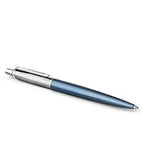 Parker Jotter Ballpoint Pen | Waterloo Blue | Medium Point Blue Ink | Gift Box