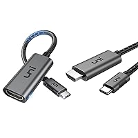 uni USB C to HDMI Cable Bundle with HDMI Adapter 4K@60Hz