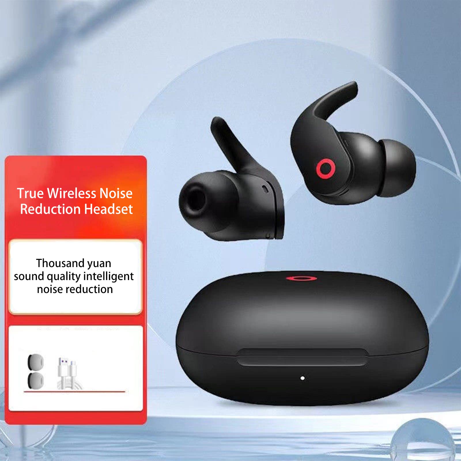 Viadha True Wireless Bluetooth 5.2 Headphones Noise Cancelling Earbuds, in-Ear HiFi Stero Earphones Built-in Mic for iOS & Android, IPX 7 Waterproof, Suitable for Daily Sport Workout Use