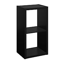 ClosetMaid 4540 Decorative Open Back 2-Cube Storage Organizer, Black
