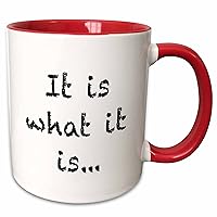 3dRose It is what it is Mug, 1 Count (Pack of 1), Red