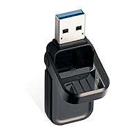 Elecom MF-FCU3128GBK USB Memory, 128 GB, USB 3.0, 3.1 (Gen1), No Loss Cap, Black
