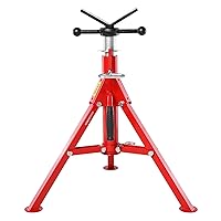 VEVOR Heavy-Duty Pipe Stand Adjustable Folding Pipe Jack Stand | Sturdy Construction 2500 lbs Load Capacity | Ideal for Welding, Automotive, and Construction Projects