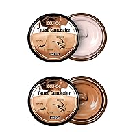 Tattoo Concealer, Waterproof Scar Hiding Spots Birthmarks Concealer Makeup Cover Up Cream Set, Two Colors for Covers Tattoos, Scar, Dark Spots, Birthmarks 2 Pcs