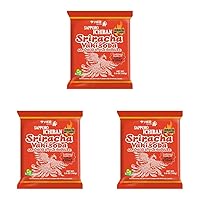 [SAPPORO ICHIBAN] Sriracha Yakisoba, Spicy Chow Mein, No. 1 Tasting Japanese Instant Noodles (3.6 Oz/102 g) (Pack of 3)