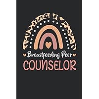 Breastfeeding Peer Counselor Appreciation Leopard rainbow: Lined Notebook / Journal Gift , 120 Pages , 6X9 ,Soft Cover , Matte Finish