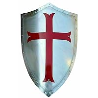 Medieval Templar Armor Shield Crusader Warrior Protector Role Play Shield Rustic Vintage Home Decor Gifts
