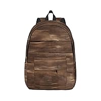 Rustic Old Barn Wood Print Canvas Laptop Backpack Outdoor Casual Travel Bag Daypack Book Bag For Men Women