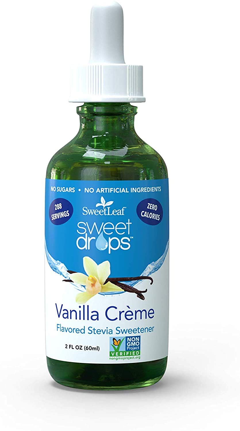 Sweet Drops SweetLeaf Liquid Stevia Sweetener, Valencia Orange, 2 Ounce & Sweet Drops Liquid Stevia Sweetener, Vanilla Creme, 2 Ounce