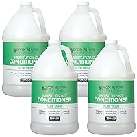 Ginger Lily Farms Club & Fitness Moisturizing Conditioner for Dry Hair, 100% Vegan & Cruelty-Free, Aloe Vera Scent, 1 Gallon Refill (Pack of 4)