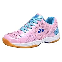 Women's Badminton Shoes Tennis Pickleball Sneakers Breathable Lightweight Indoor Court Shoes,Pink,7.5