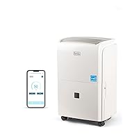 BLACK+DECKER 50 Pint Portable Dehumidifier with Built-in Pump and Drain Hose, Dehumidifier up to 4500 Sq. Ft. with Wifi, Energy Star Smart