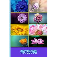 Notebook: Notebook Wider Ruled Flower Cover Design, Personal Work Office Use School College Students, General Writing Taking Notes Reminders ... Lists, For Writing Recipes, Journaling, Gift