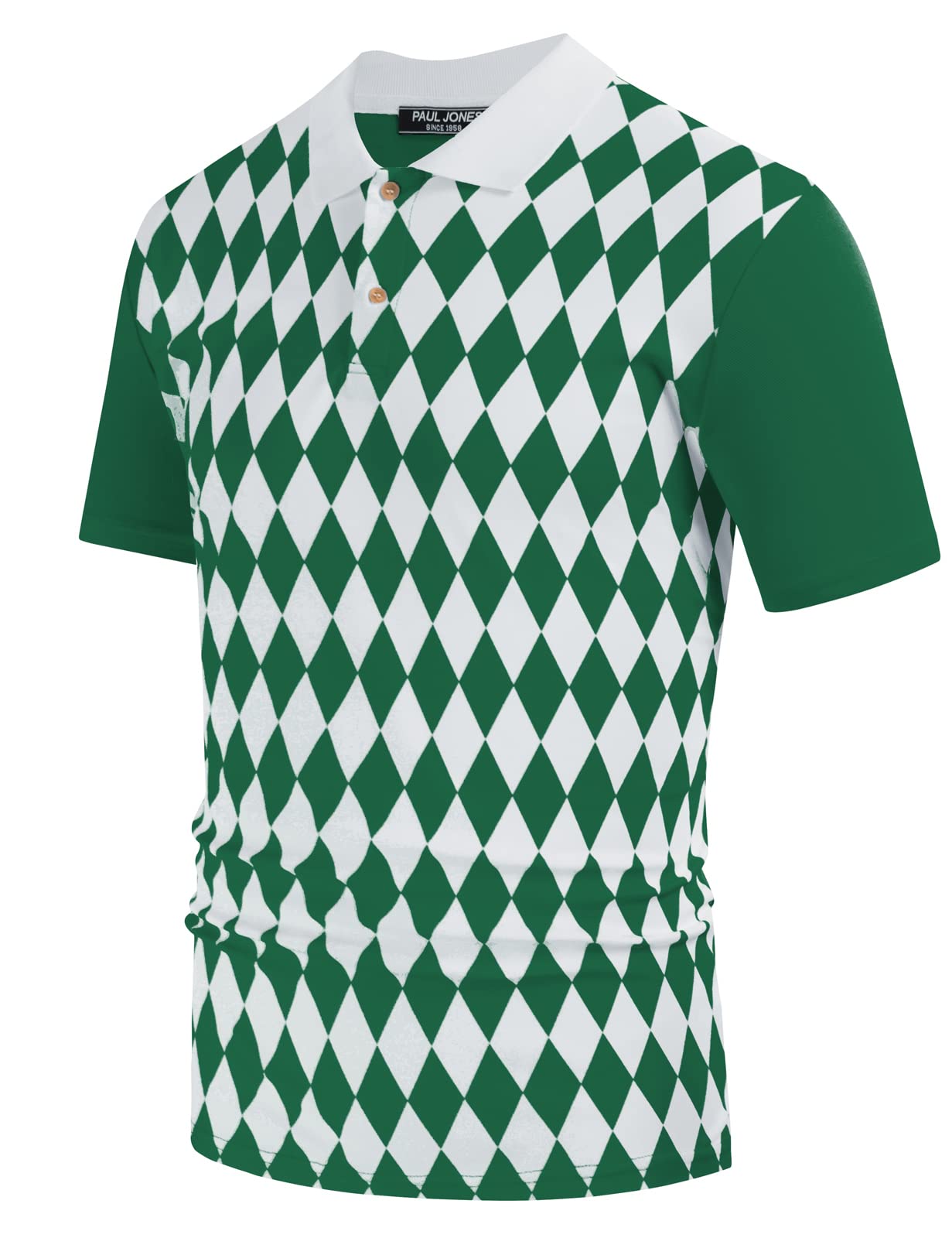 PJ PAUL JONES Mens Polo Shirt Short Sleeve Performance Golf Polo Shirts Daily CasualWear