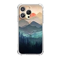 Mountain Sunset for iPhone 13 Pro Max Case,Nature Wilderness Landscape Pattern Case for Men Women,Trendy Soft TPU Protective Case for iPhone 13 Pro Max