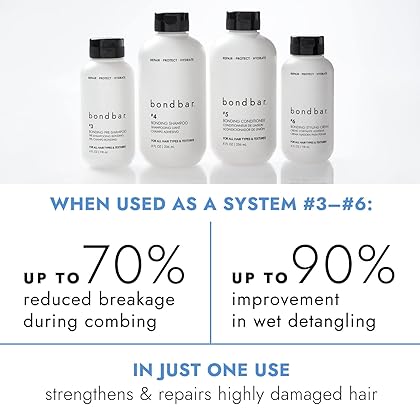 bondbar Conditioner for Damaged Hair, Repairs, Protects, Strengthens & Hydrates All Hair Types & Textures, Vegan, Cruelty-Free, 8 Fl. Oz.