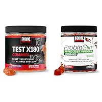 Test X180 Gummies Testosterone Booster with Tongkat Ali & ProbioSlim Apple Cider Vinegar Gummies, 60 & 120 Count