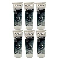 Ponds Pure White Deep Cleanser Facial Wash. Skin Exfoliator and Cleanser with Activated Carbon/Charcoal. 3.5 Fl Oz. Pack of 6