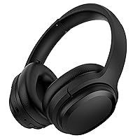 Tune Out The World with Hybrid Active Noise Cancelling Over Ear Headphones - Bluetooth Wireless Headphones with Travel Case, Protein Earpads, 30H Playtime, Black