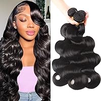 12A Human Hair Bundles 16 18 20 Inch Body Wave Bundles Human Hair 100% Unprocessed Brazilian Virgin Hair Extensions Quick Weave Human Hair 3Bundles