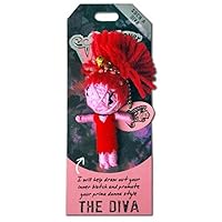 Watchover Voodoo - String Voodoo Doll Keychain – Novelty Voodoo Doll for Bag, Luggage or Car Mirror - Diva Voodoo Keychain, 5 inches, Multicolor (108010088)