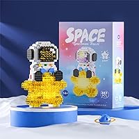 Astronaut Building Set Micro Building Blocks Model, STEM Building Toy Gifts for Adult, DIY Bricks Toys 387pcs, Compatible with Nanoblock