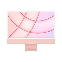 2021 Apple iMac with Apple M1 chip 8-core CPU (24-inch, 8GB RAM, 256GB) (QWERTY English) Pink (Renewed Premium)