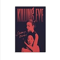 TOYOCC Killing Eve Thriller Classic Movie Minimalist Art Poster (3) Canvas Poster Bedroom Decor Office Room Decor Gift Unframe-style 24x36inch(60x90cm)