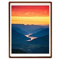 Natural Wood Photo Frames Inspired Tabletop Picture Frame with Mat, Vertical or Horizontal Display (Walnut, 18x24 matted to 16x20)