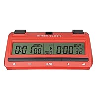 Chess Clock,Multifunction Portable Chess Digital Chess Clock Board Game Timer Professional Digital Chess Timer Easy to Use