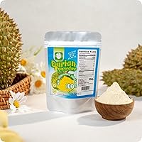 Durian Powder Pure 100% Thai real Durian Fruit Pulp for Beverages, Cakes, and Other Culinary Delights, Naturally Freeze-Dried (1.75 Oz.)