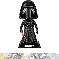 Kylo R e n : Wobblers Bobble Head Figure Bundle with 1 Official S.W. Theme Compatible Trading Card (06244)