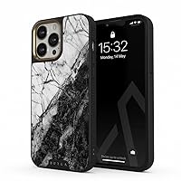 BURGA Elite Phone Case Compatible with iPhone 14 PRO - Black and White Marble - Cute But Tough with CloudGuard 2-in-1 Defense System - Luxury iPhone 14 PRO Protective Scratch-Resistant Hard Case