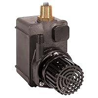 PE-2YSA 115 Volt, 1/40 HP, 300 GPH Glass-Filled Polyester Submersible Parts Washer Pump for Aqueous Solutions or UL-listed Solvents with 6-Ft. Power Cord (plug-less), Black, 518550