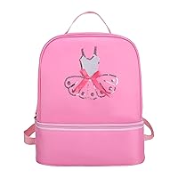 Ballet Dance Backpack for Little Girls Ballerina pink Bag for Dance Toddler Dance Bag Gymnastics Latin Dance Yoga Tap Dance Jazz Storage Bag