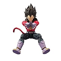TAMASHII NATIONS - Super Saiyan 4 Vegeta Dragon Ball GT, Bandai Spirits S.H. Figuarts, Red, Black, 5.1 inch