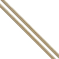 Sac Silver Gold-Tone Snake Chain 1.9mm Solid Flexible Round Necklace